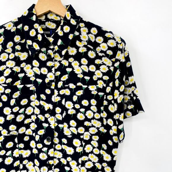 Escada Daisy Vintage Silk Fitted button Down Blouse - Picture 1 of 4